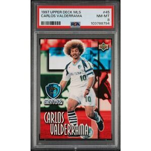 1997 Upper Deck MLS #45 Carlos Valderrama PSA 8 Nm-Mt Tampa Bay Mutiny El Pibe